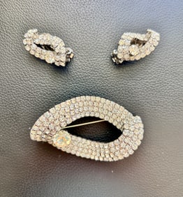 Vintage MCM R/S Pin and Earrings