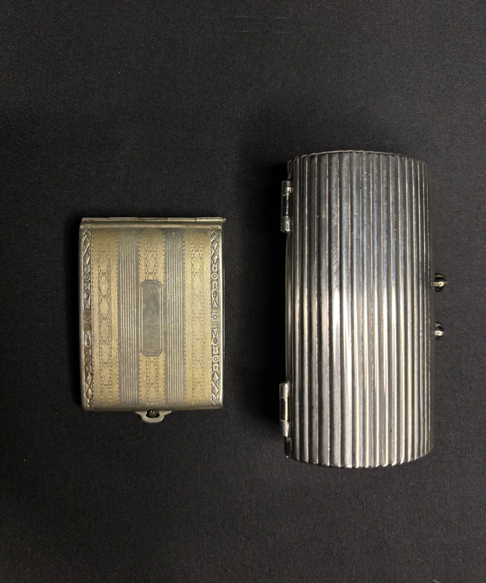 Antique EAM Match Holder & 60s Lipstick Case Silverplate (1 of 3)