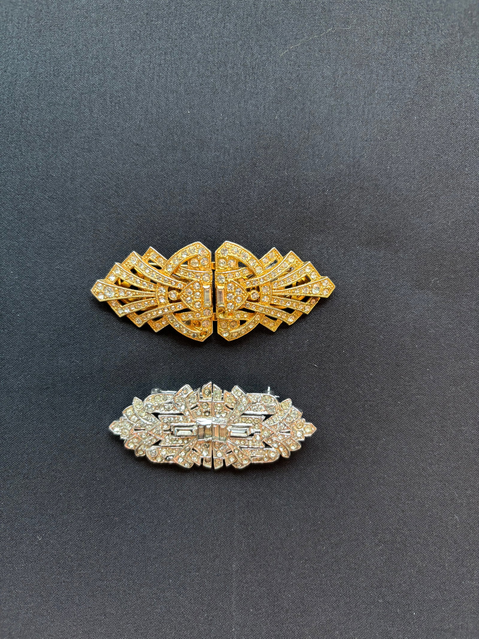 2 Vintage Duette Brooches CORO, Art Deco (1 of 3)