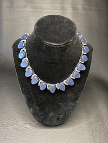 MCM Coro Blue Thermoset/Lucite 2 Necklaces, 3 Bracelets, 2 PR Coro, 1 PR Lisner