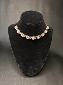 MCM Coro Pink Thermoset Lucite: 3 Necklaces, 5 PR Earrings