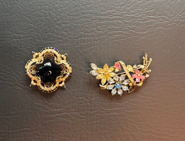 2 MCM Brooches Corocraft