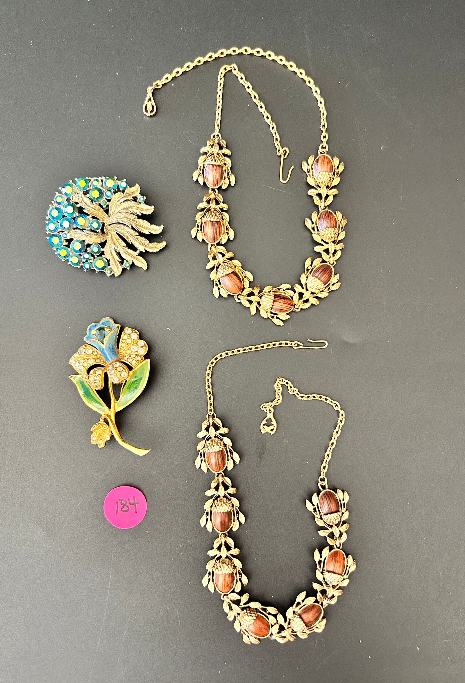 COROCRAFT 2 MCM R/S Brooches 2 Necklaces (1 of 6)