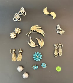 7 PR Bergere Earrings, 2 Sets Bergere Brooches & Earrings