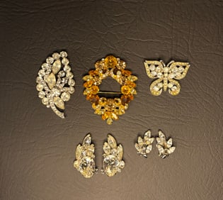 3 Vintage Eisenberg Brooches 2 Eisenberg Pr Earrings