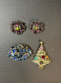 Vintage Hollycraft Brooches and Earrings