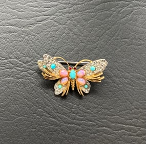 Vintage Jomaz Joseph Mazer Butterfly Brooch