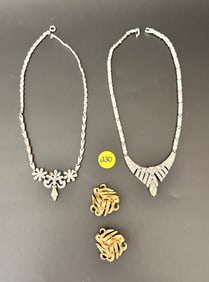 MCM Oscar De La Renta Earrings and 2 ORA 1940's R/S necklace