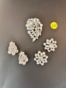 Juliana Style 1 Brooch 2 Pr earrings Clear R/S