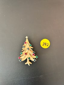 Crown Trifari Christmas Tree Brooch