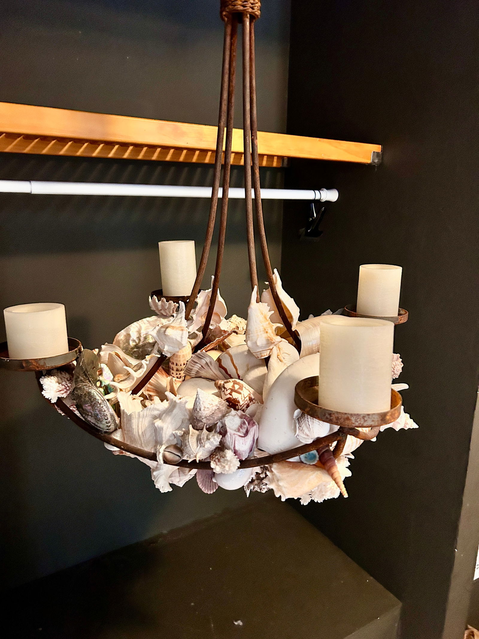 Unique Sculptural RARE Natural Shell Ceiling Decor (1 of 3)