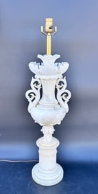 Impressive Alabaster Lamp Urn Shape