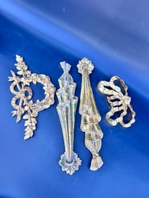 4 Vintage European Gilt Wood Wall decorations