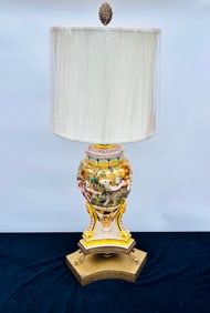LARGE CAPODIMONTE FIGURAL TABLE LAMP