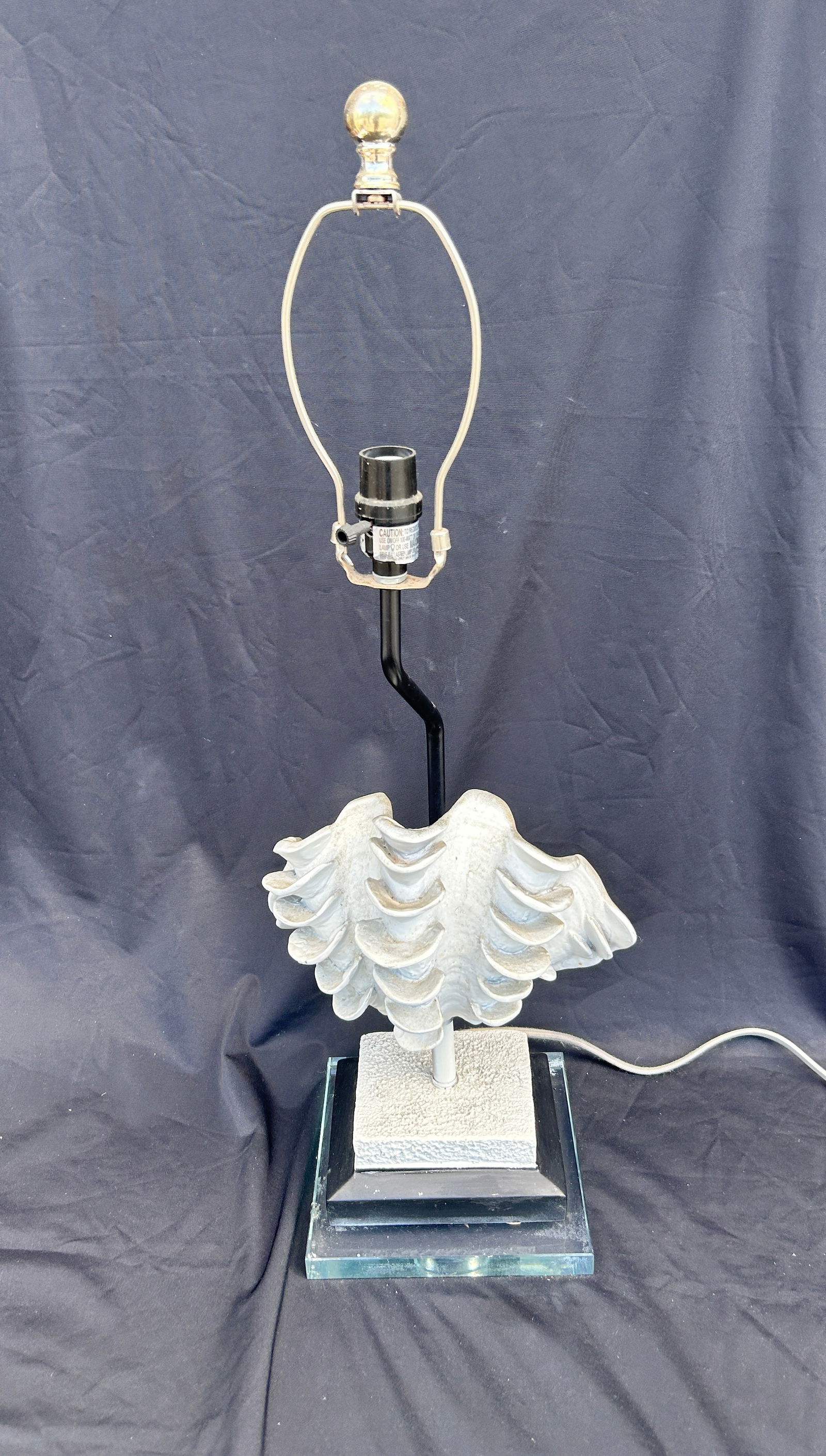 Molded Shell shape lamp with lucite base (1 of 1)