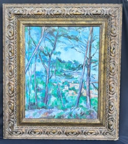 Painting in the manner of Cezanne