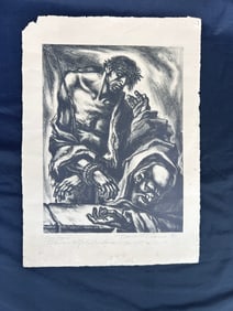 Litho, Umberto Romano (1906-1982) 'Dignity of Man' 61/100