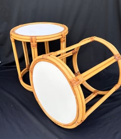 2 Bamboo Side Tables