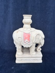 Antique Asian Elephant candleholder