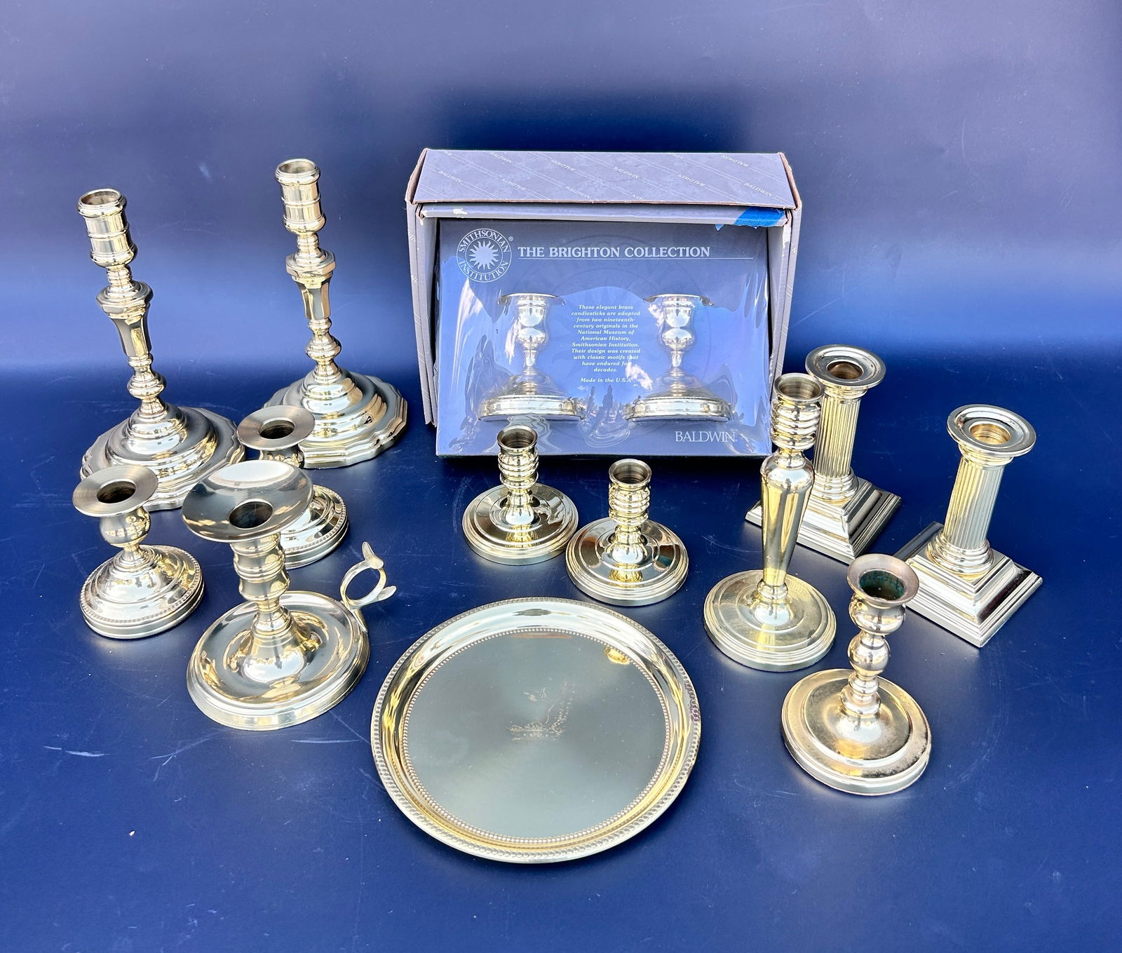 Large collection (14 pieces) of Baldwin Brass (1 of 2)