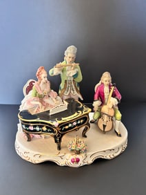 German Figural Porcelain Group 3 Musicians