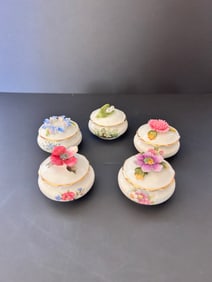 5 Royal Albert Flower of the month series porclian boxes