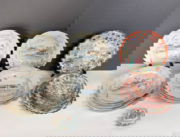 Col. MCM Japanese Porcelain Kutaniware, Geisha Girl Ware (22)