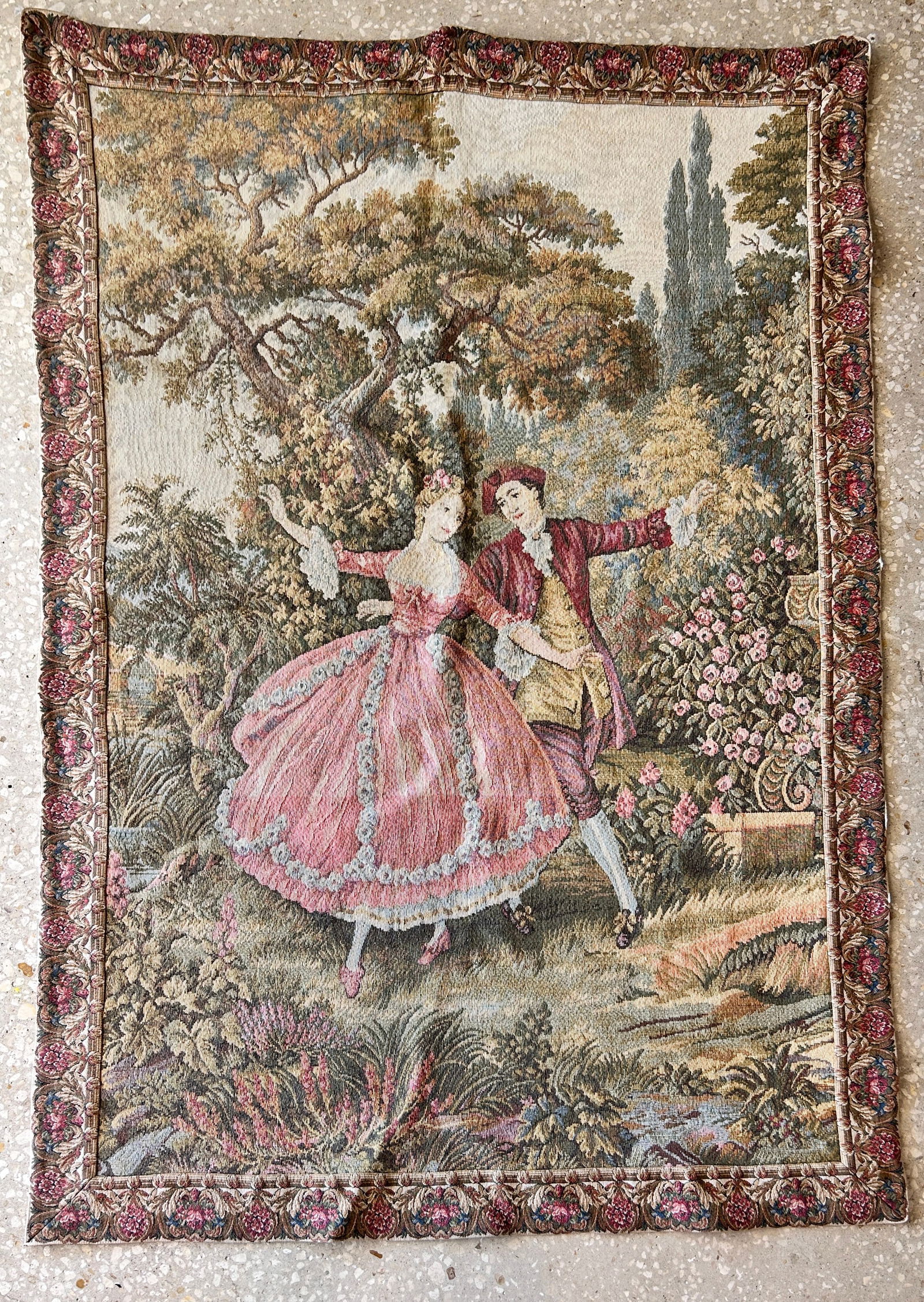 Victorian Style Tapestry Dancing Couple 'Danza' (1 of 2)