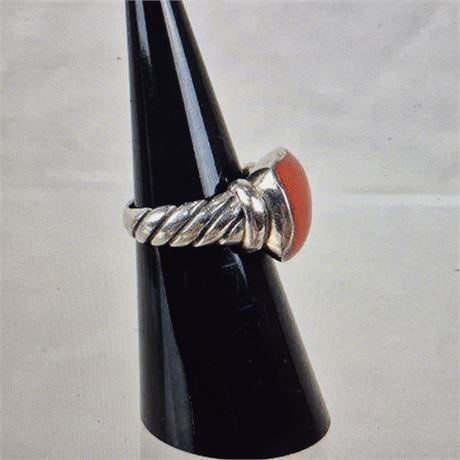 Sterling Silver Moonga Ring ~ marked 925 - 3