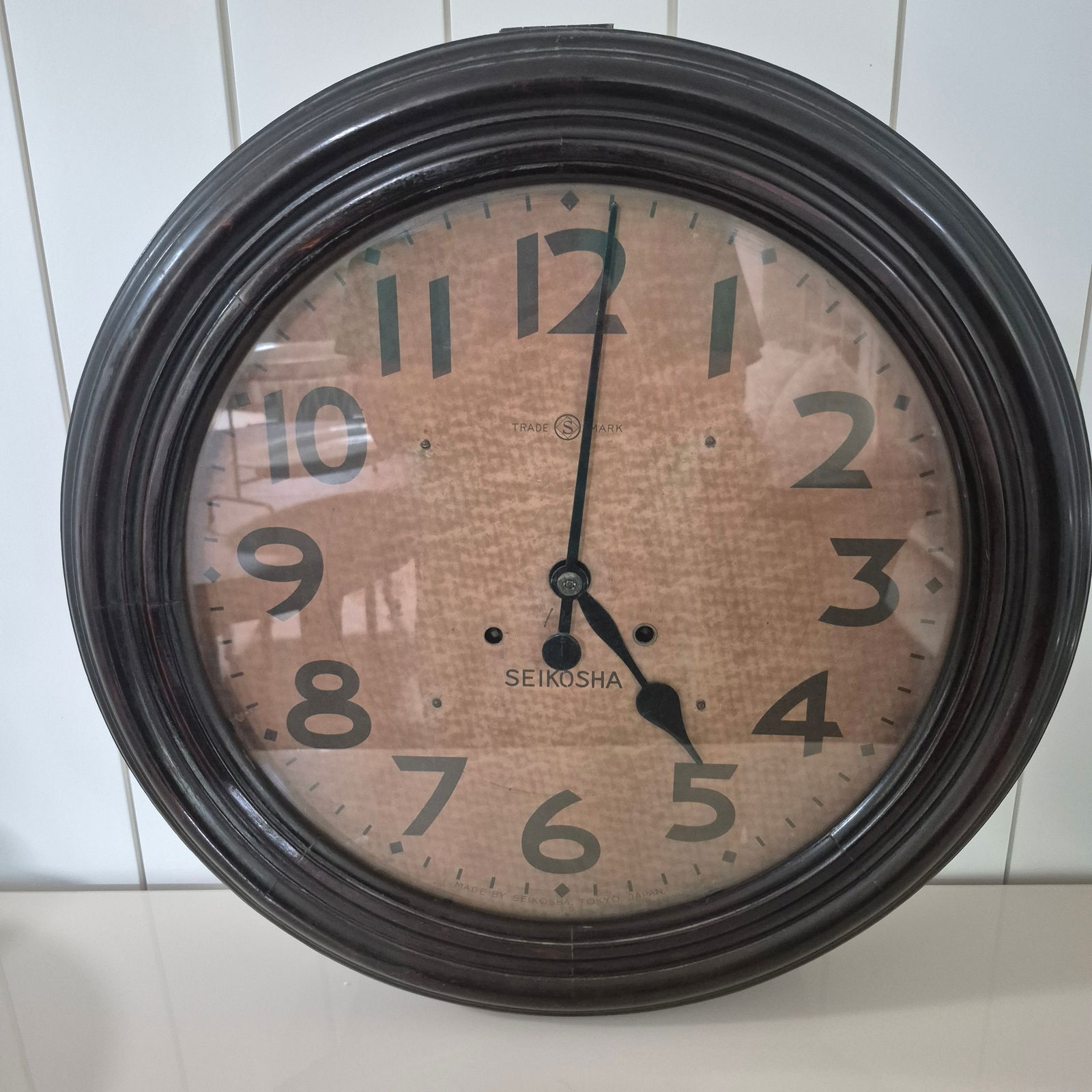 Japanese SEIKOSHA School Clock @1920s ~ complete, glass, mechanism (1 of 7)