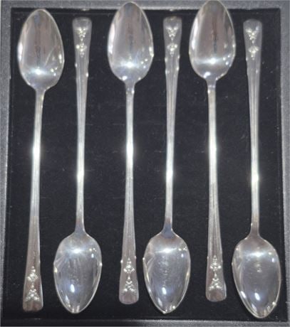 Vtg Rosebud 6 ICE TEA SPOONS ~ Gailstyn Pattern Silverplate Flatware: Vtg Rosebud 6 ICE TEA SPOONS ~ Gailstyn Pattern Silverplate FlatwareVtg Rosebud 6 ICE TEA SPOONS ~ Gailstyn Pattern Silverplate FlatwareExcellent condition, Cleaned, toned and restored to original lus