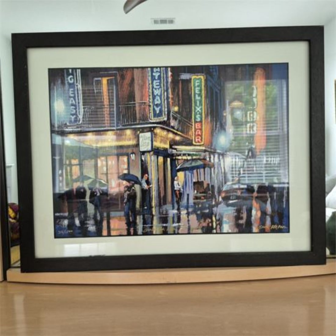 Bourbon & Water II ~ Ron Picou signed 316/1500 lithograph Sold by Luna Rx: Bourbon & Water II ~ Ron Picou signed 316/1500> signed and numbered Litho> Ron Picou has passed and left this vision of art> size 15 / 21condition is excellent: 21w /15hArtist signed in gold marker on