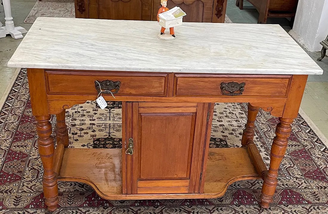 Vintage Walnut Dry Sink w/ granite top 4ft. [pick up ONLY] (1 of 6)
