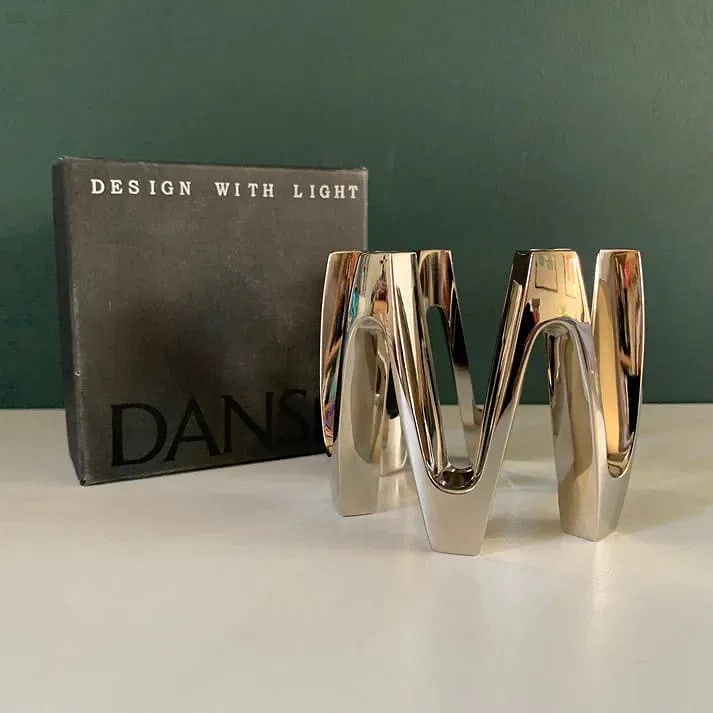 Vintage Danish Candle Crown Quistgaard Retro 1950s 1960s Scandinavian: Crown style set designed by Jens Quistgaard. 3" tall, meant to fit "tiny tapers". Can hold: 6 or 12 or one large ball candle. As found in box...scuffed This item is a Dansk "Design with Light" tiny ta