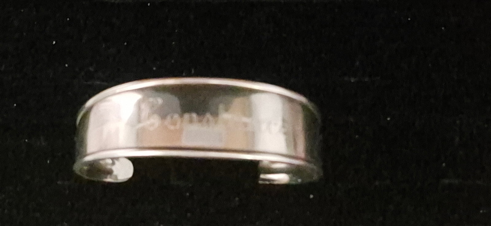 Sterling Silver Cuff Bracelet ~ heavy 7"marked JA (1 of 4)