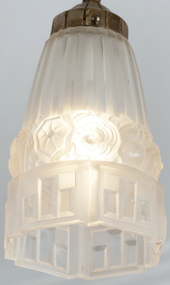 Art Deco Bronze Chandelier, circa 1920-30s