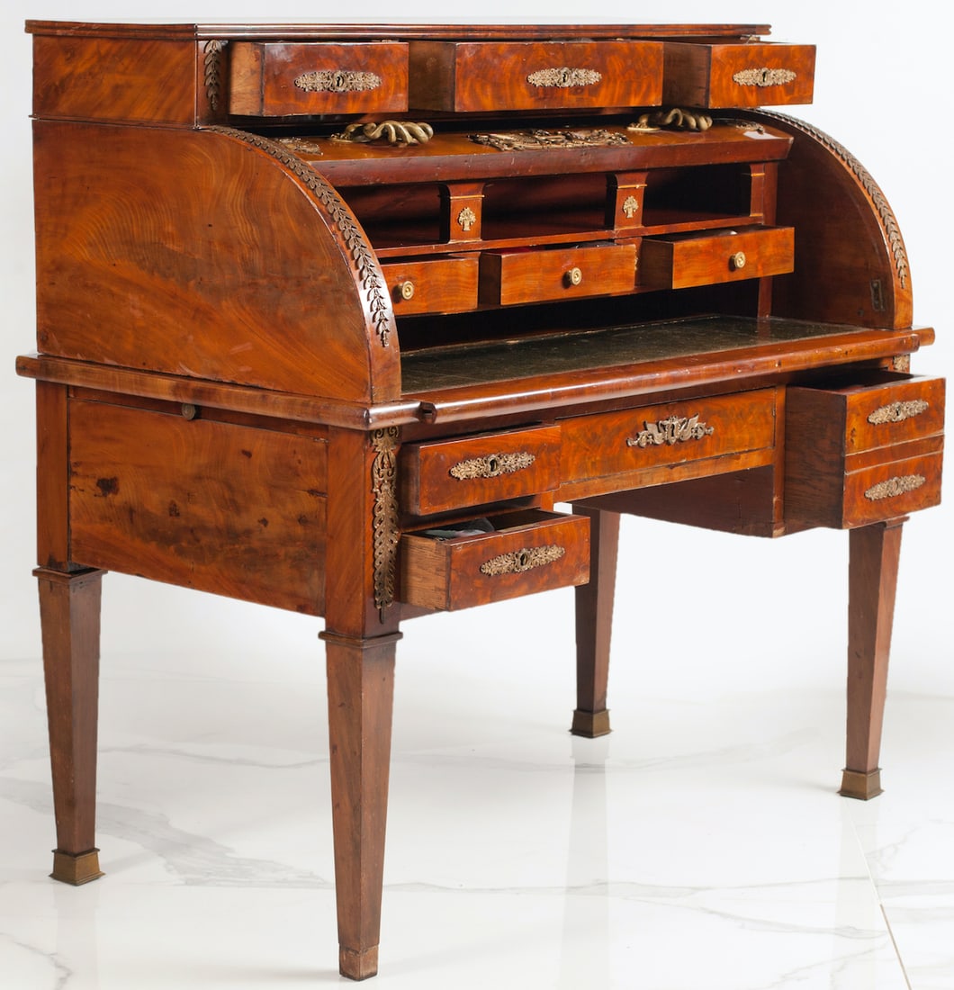 Empire Bureau Table "Cylinder", 19th century