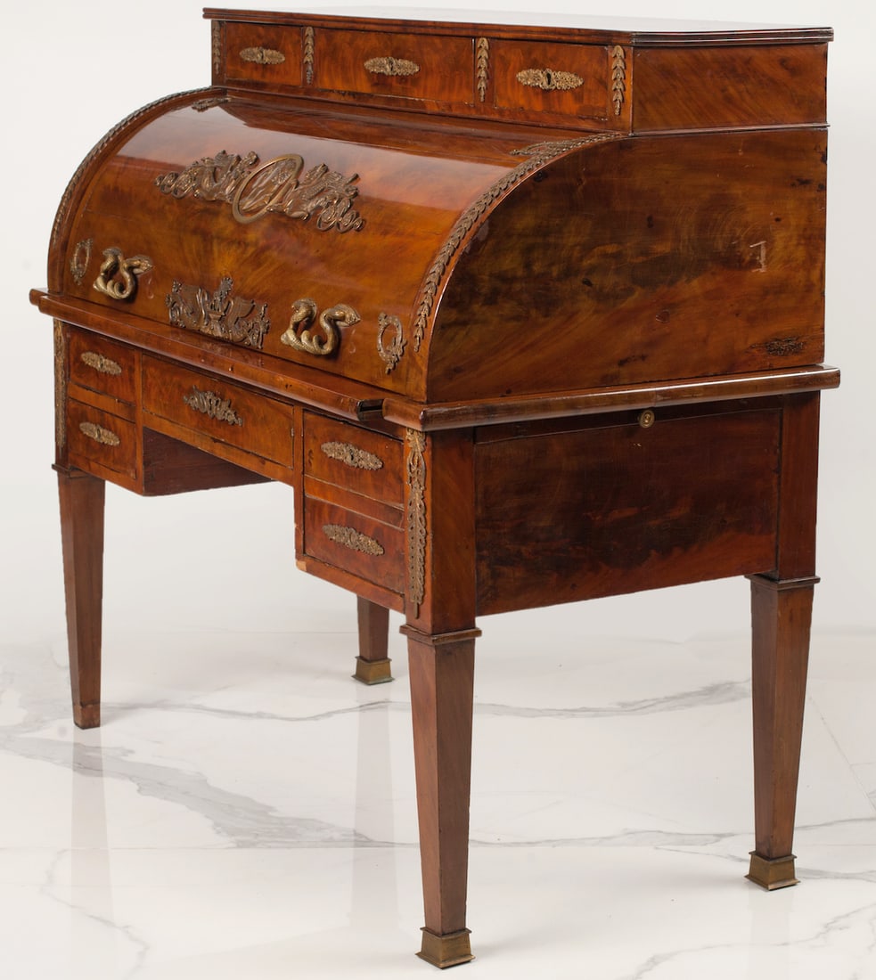 Empire Bureau Table "Cylinder", 19th century