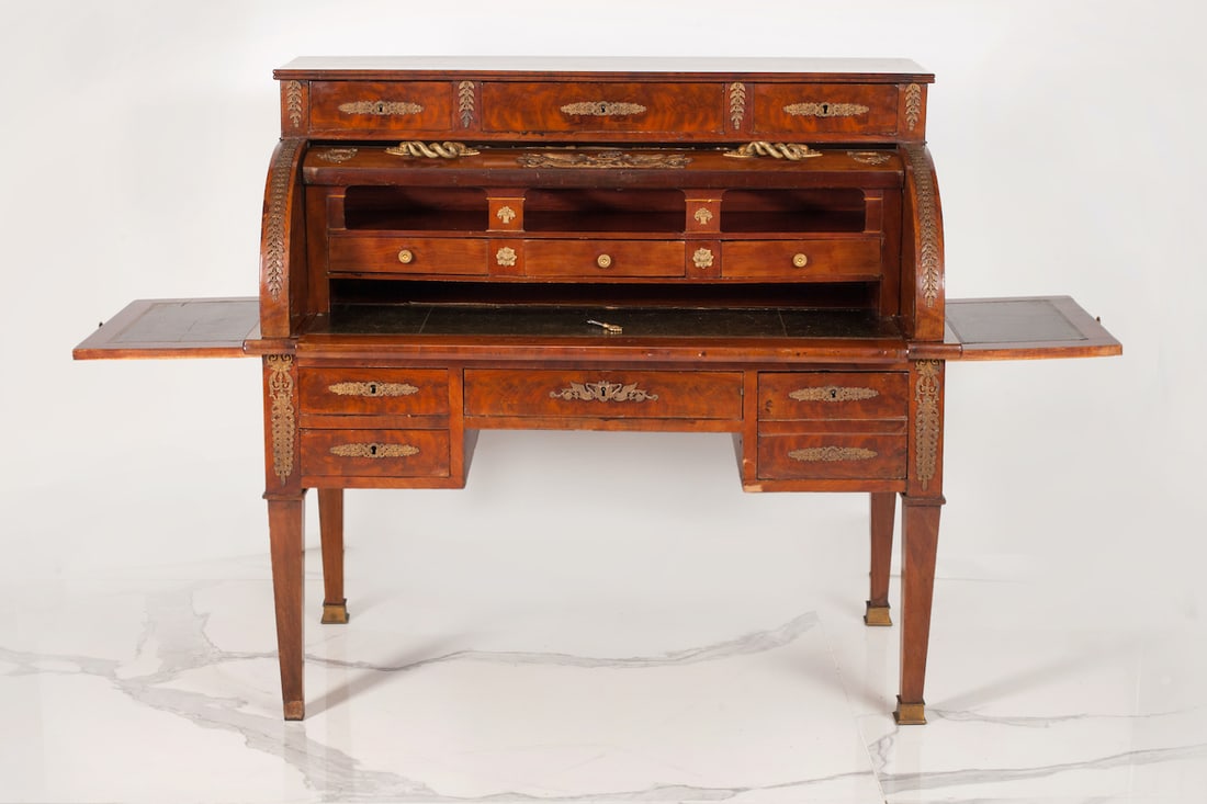 Empire Bureau Table "Cylinder", 19th century
