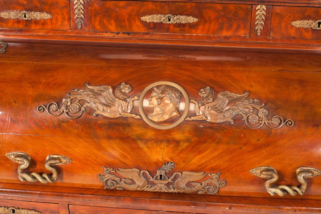 Empire Bureau Table "Cylinder", 19th century
