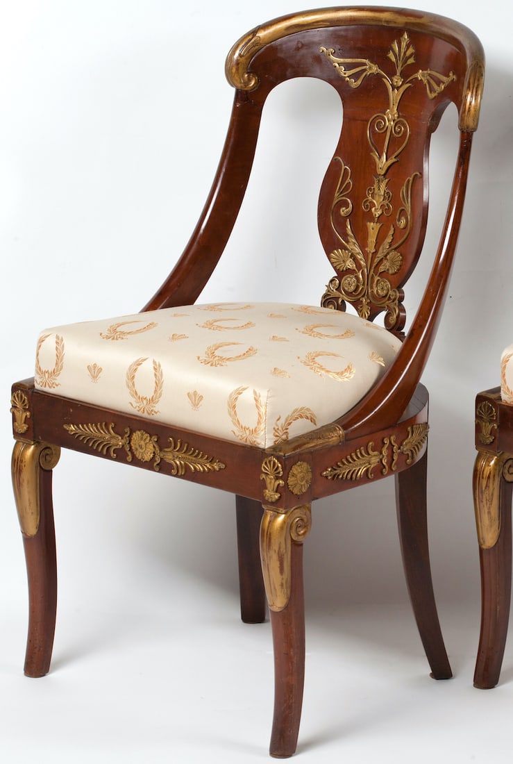 Lot of Two Empire Chairs, 19th century