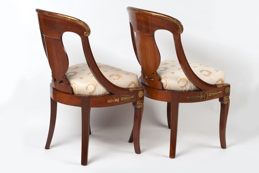 Lot of Two Empire Chairs, 19th century