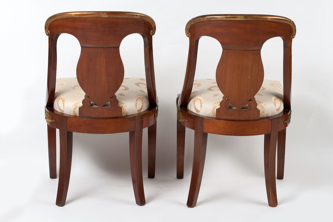 Lot of Two Empire Chairs, 19th century