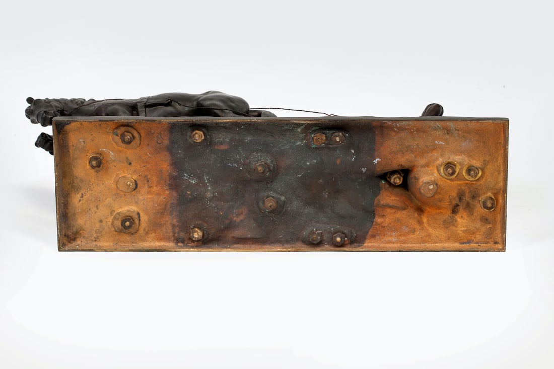 Plowman, Bronze and Marble,19th-20th century