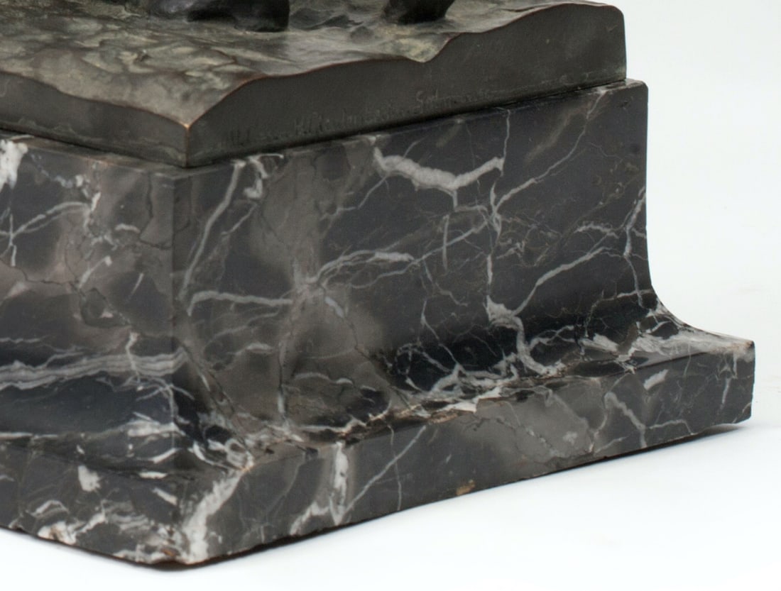 Plowman, Bronze and Marble,19th-20th century