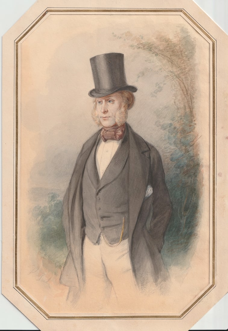 Portrait of a Gentleman Watercolour, mid-19th century