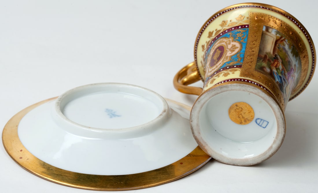 Porcelain Cup with Saucer, 19th century (Austria)