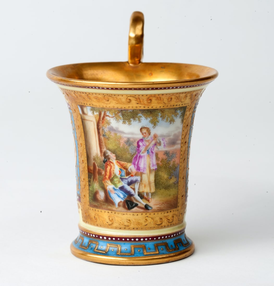 Porcelain Cup with Saucer, 19th century (Austria)