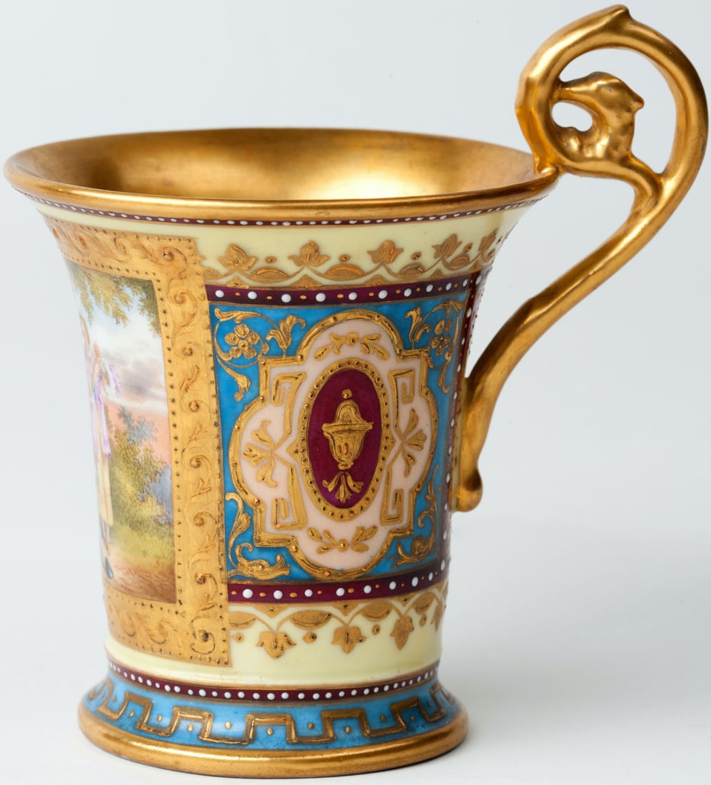 Porcelain Cup with Saucer, 19th century (Austria)