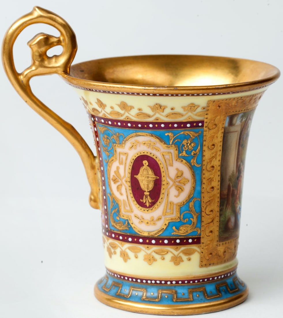 Porcelain Cup with Saucer, 19th century (Austria)